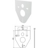 Комплект ALCAPLAST SET 4v1 AM101/1120-41 RU M70-001 для установки унитаза с шумоизоляцией и с белой панелью смыва