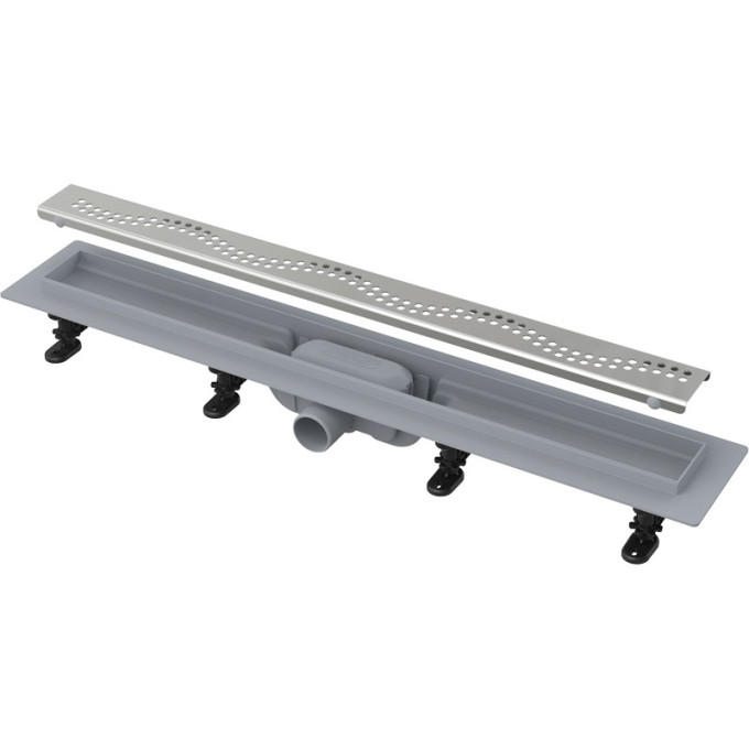 Водоотводящий желоб ALCAPLAST APZ8 SIMPLE AG100101550 с порогами для перфорированной решетки