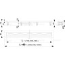 Водоотводящий желоб ALCAPLAST APZ8 SIMPLE AG100101950 с порогами для перфорированной решетки